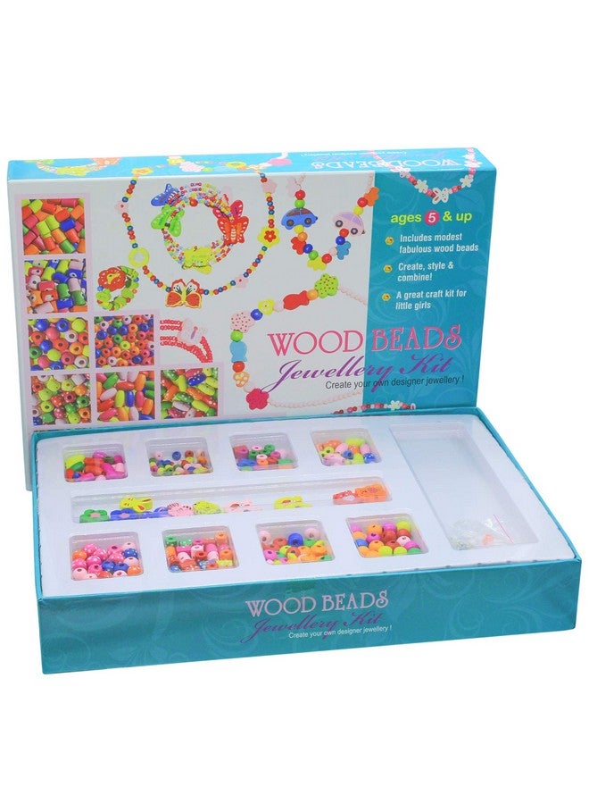 Ekta Wood Beads Jewelry Kit For 5+ Year Girl Kids/ Birthday Gift For Girls - Image 2