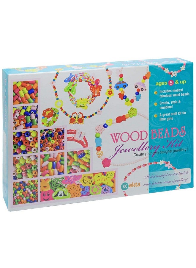 Ekta Wood Beads Jewelry Kit For 5+ Year Girl Kids/ Birthday Gift For Girls - Image 3