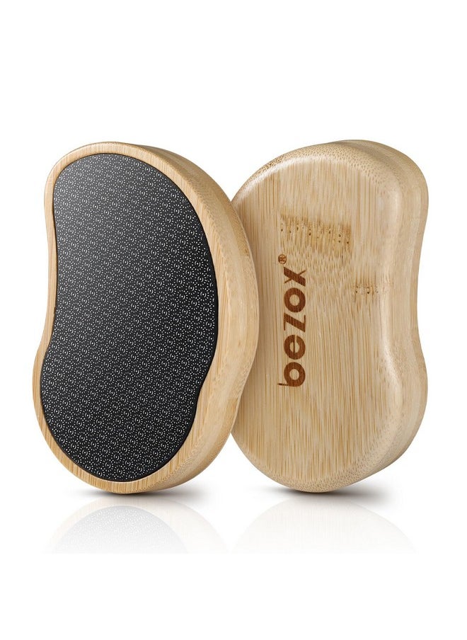 BEZOX BEZOX Glass Foot Scrubber Shower(1 PCS) - Nano-Glass Pedi Egg Pumice Stone for Feet Dead Skin, Plastic-Free Pedicure Foot File Callus Remover - Bamboo Handle  - Image 1