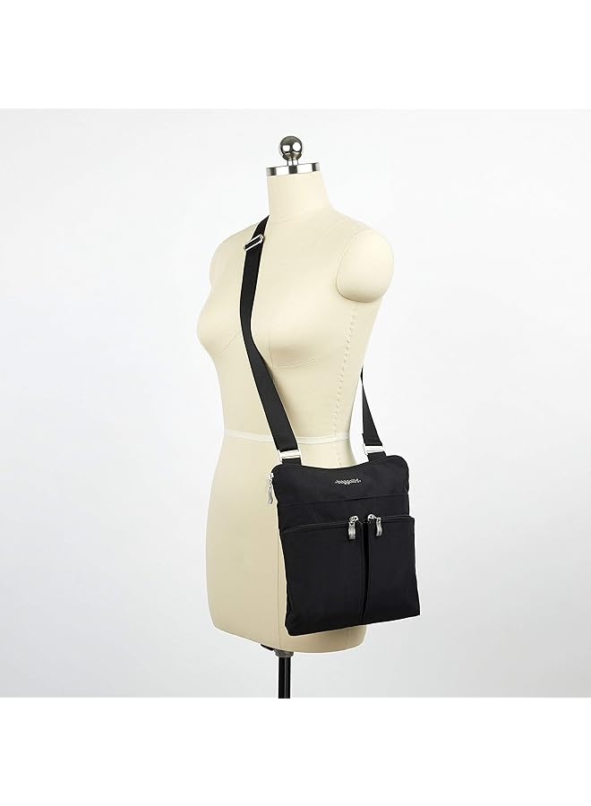 Baggallini Horizon Crossbody Bags for Women 10x10.5 Lightweight Water Resistant Nylon RFID Purse Handbag w/Wristlet Included - Image 5