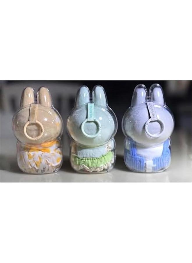 Arabest - Popmart Labubu Clear Figure Display Case with Keychain, PVC Material - Image 1