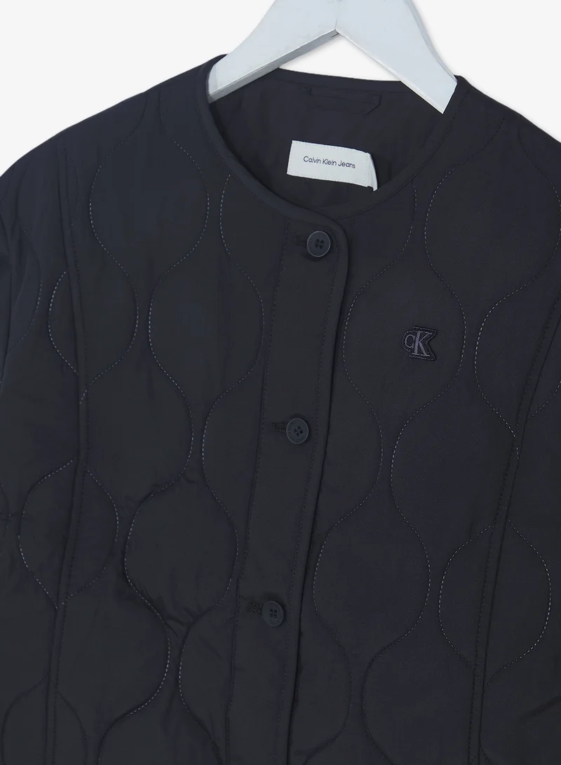 Calvin Klein Jeans Youth Logo Quilted Bomber Jacket