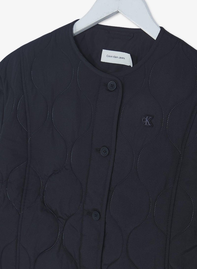 Calvin Klein Jeans Youth Logo Quilted Bomber Jacket - Image 5