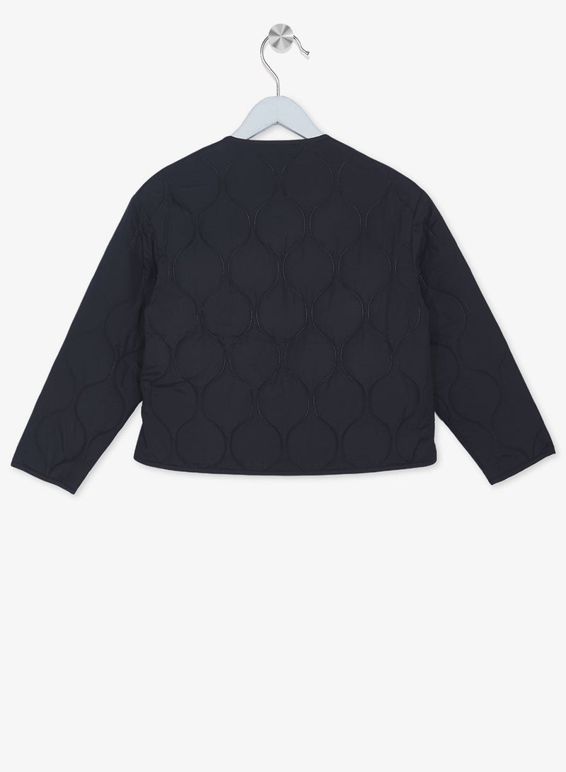 Calvin Klein Jeans Youth Logo Quilted Bomber Jacket - Image 3