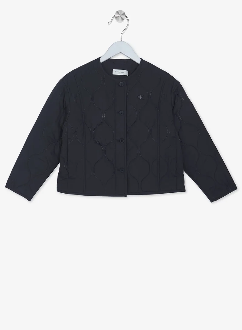 Calvin Klein Jeans Youth Logo Quilted Bomber Jacket
