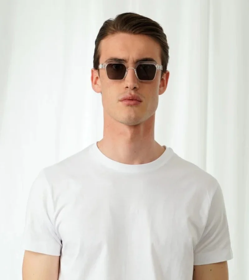 اكسبليست باوتس نظارات شمسية أنيقة إليوت شفافة رمادية للجنسين