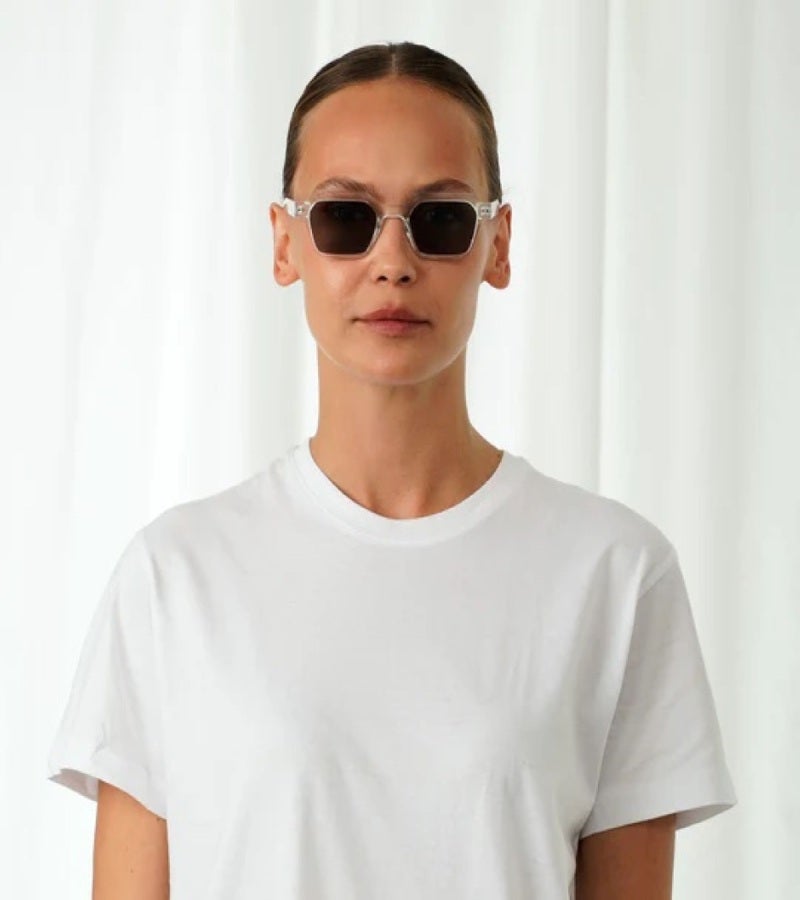  اكسبليست باوتس نظارات شمسية أنيقة إليوت شفافة رمادية للجنسين - Image 4