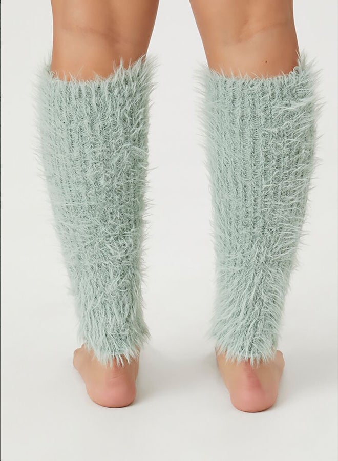 FOREVER 21 Fuzzy Knit Leg Warmers  - Image 4