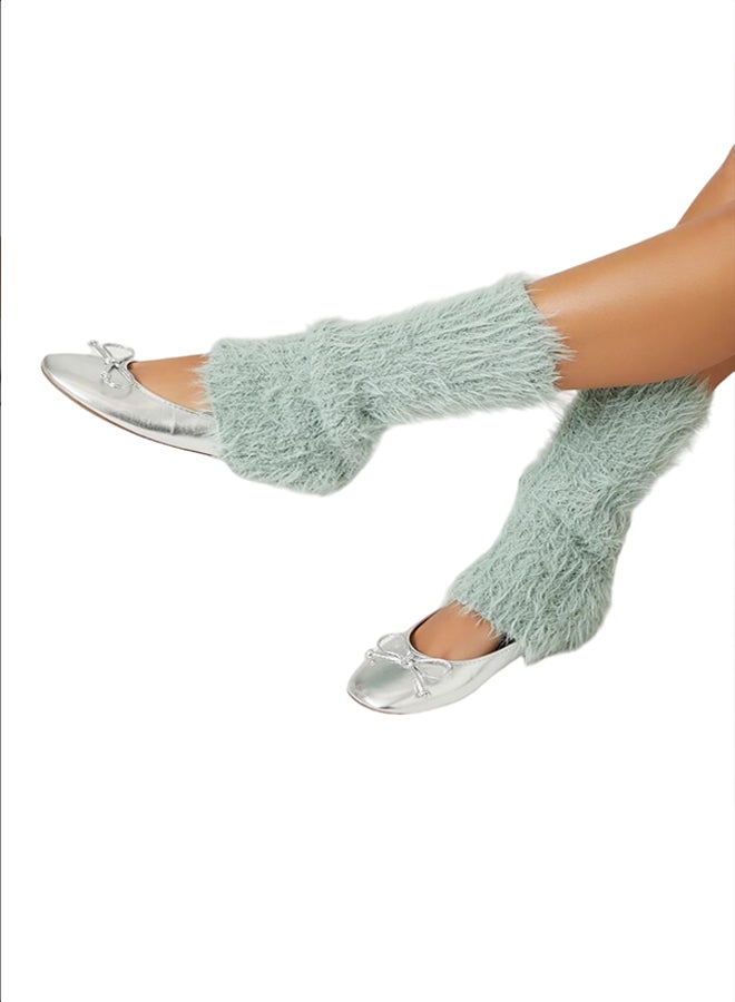 FOREVER 21 Fuzzy Knit Leg Warmers  - Image 1