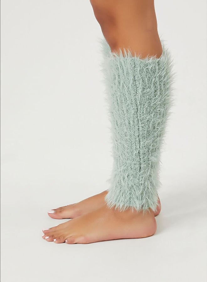 FOREVER 21 Fuzzy Knit Leg Warmers  - Image 3