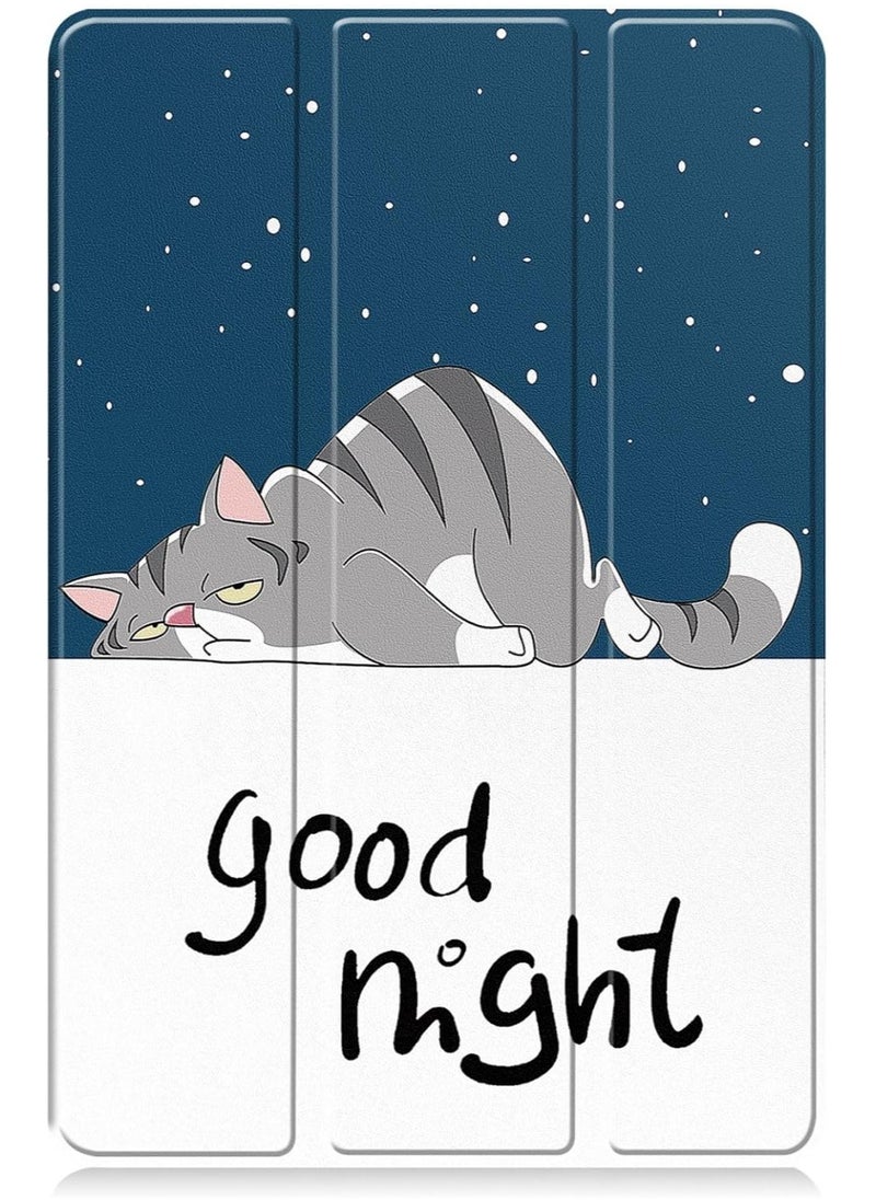 VKL - Flip Case Compatible with Xiaomi Redmi Pad SE 2023, PU Leather Cover With Stand Function, 360° Protective - Cat - Image 1