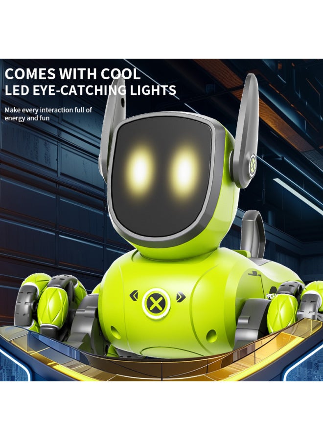 JJRC Q200 Small Eight-wheel Gesture Sensing Multi-function Remote Control Stunt Robot Dog Children's Toy Cross-border-Color:Green Standard + Watch - Image 5