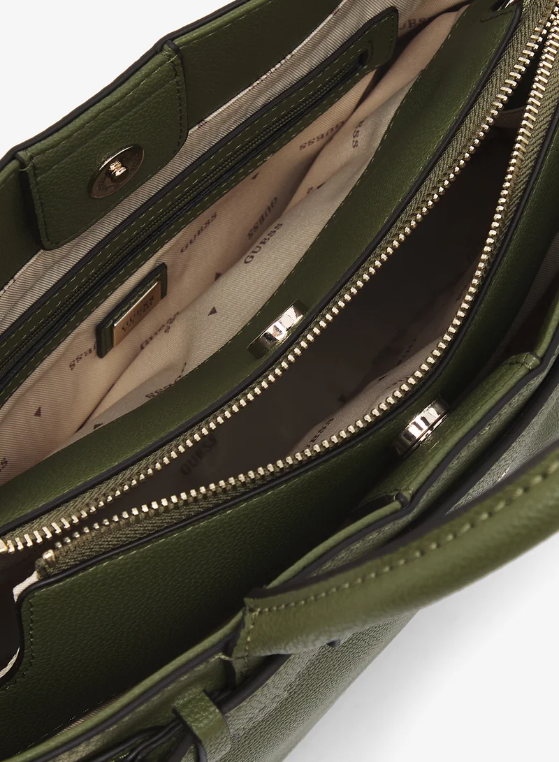 GUESS  Gregoria Large Girlfriend Satchel Bag for Women | Best Price UAE