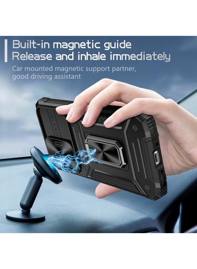 S-TOP Case For Samsung Galaxy A54 5G Camshield Robot TPU Hybrid PC Phone Case - Image 2