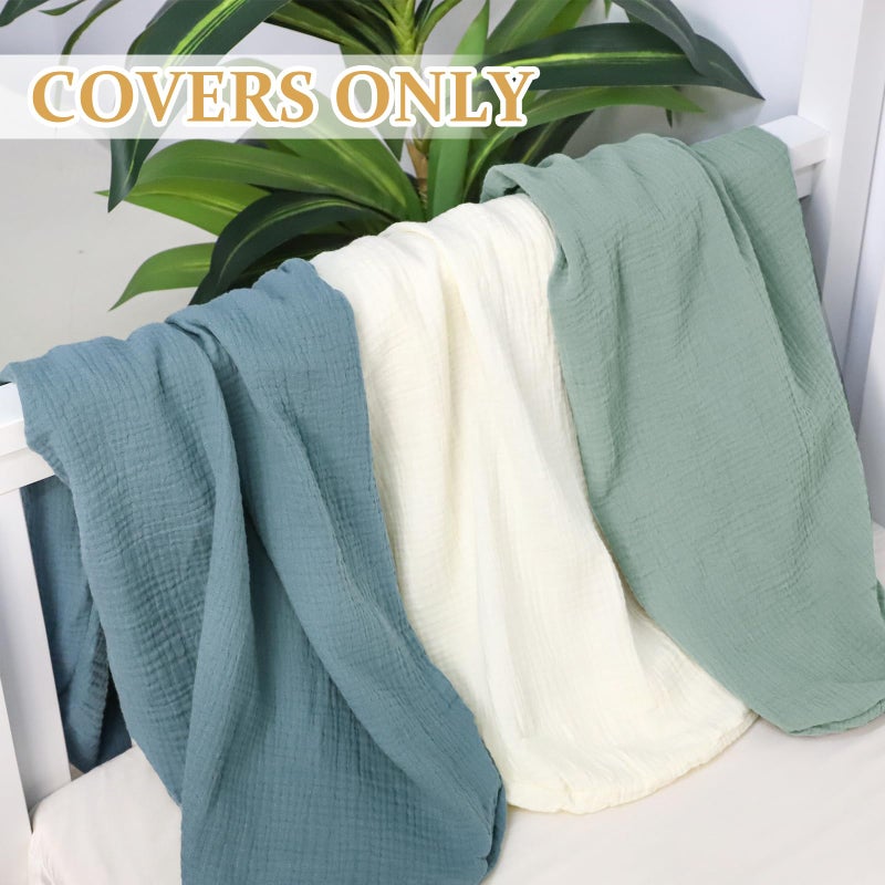 غطاء أريكة للأطفال من Hooyax Muslin مصنوع من القطن بنسبة 100%، غطاء أريكة متين لحديثي الولادة ناعم وقابل للتنفس غطاء أريكة للأطفال للأولاد والبنات فقط (أصفر) - Image 2
