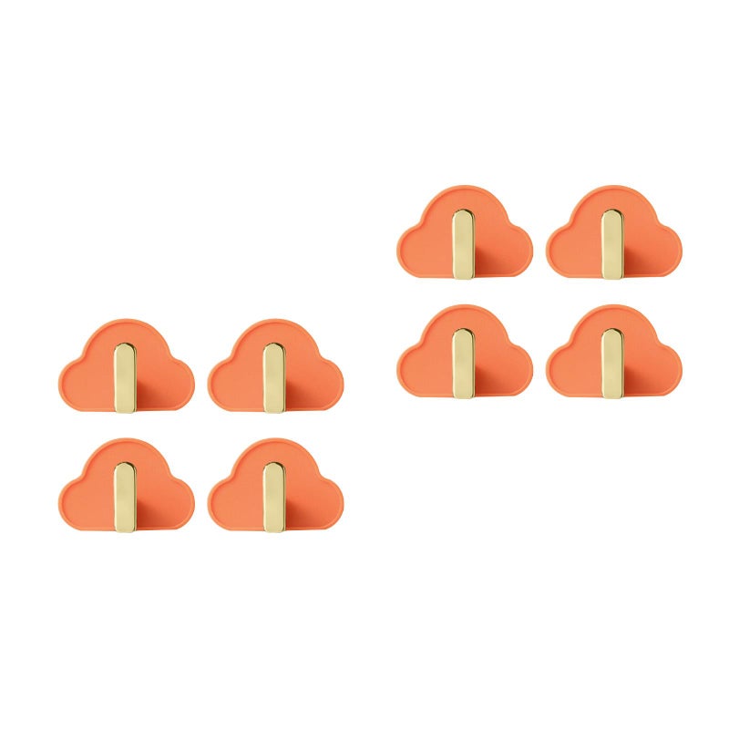 8 Pcs Clothes Hooks Punching-free Hanging Hooks Cloud Shape Hooks - Image 1