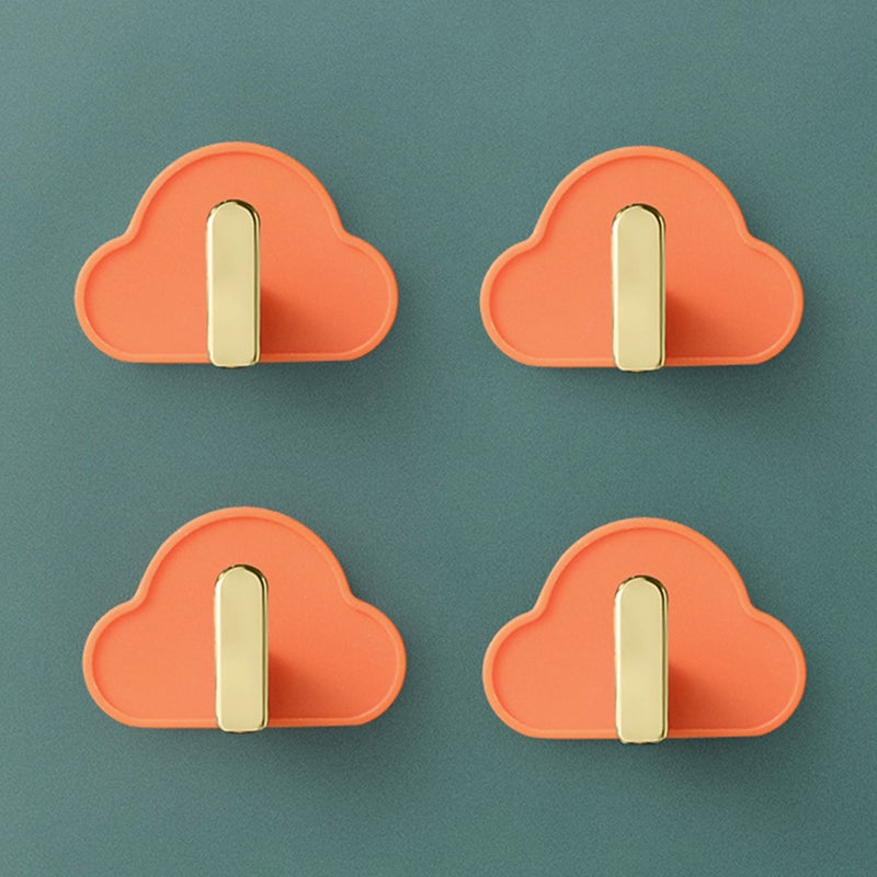 8 Pcs Clothes Hooks Punching-free Hanging Hooks Cloud Shape Hooks - Image 2