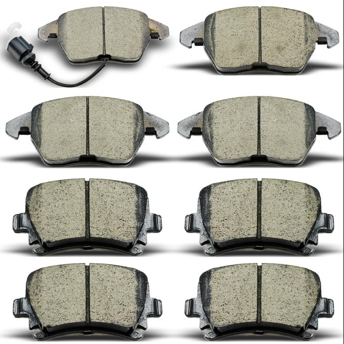 Ceramic Front Rear Brake Pads Kits 8Pcs Brakes Pads Set Compatible With Audi A3A3 Quattrotttt Quattrofor Vw Ccfor Jettafor Eosfor Golffor Gtifor Passatfor Passat Cc