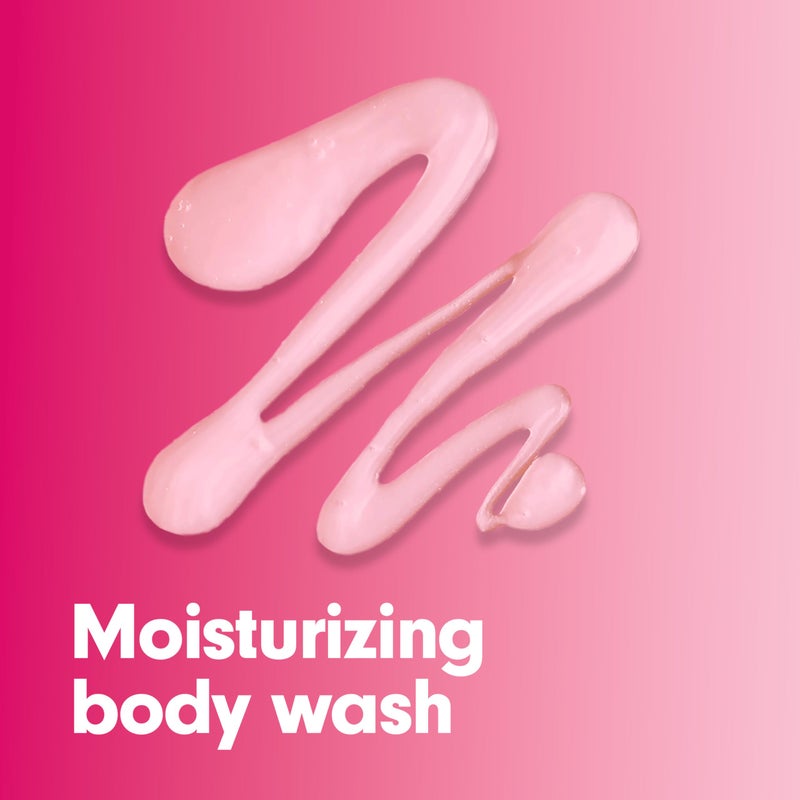 Softsoap Moisturizing Body Wash and Shave Gel, Creamy Strawberry Scent, 20 fl oz Bottle (Pack of 4) - Image 5