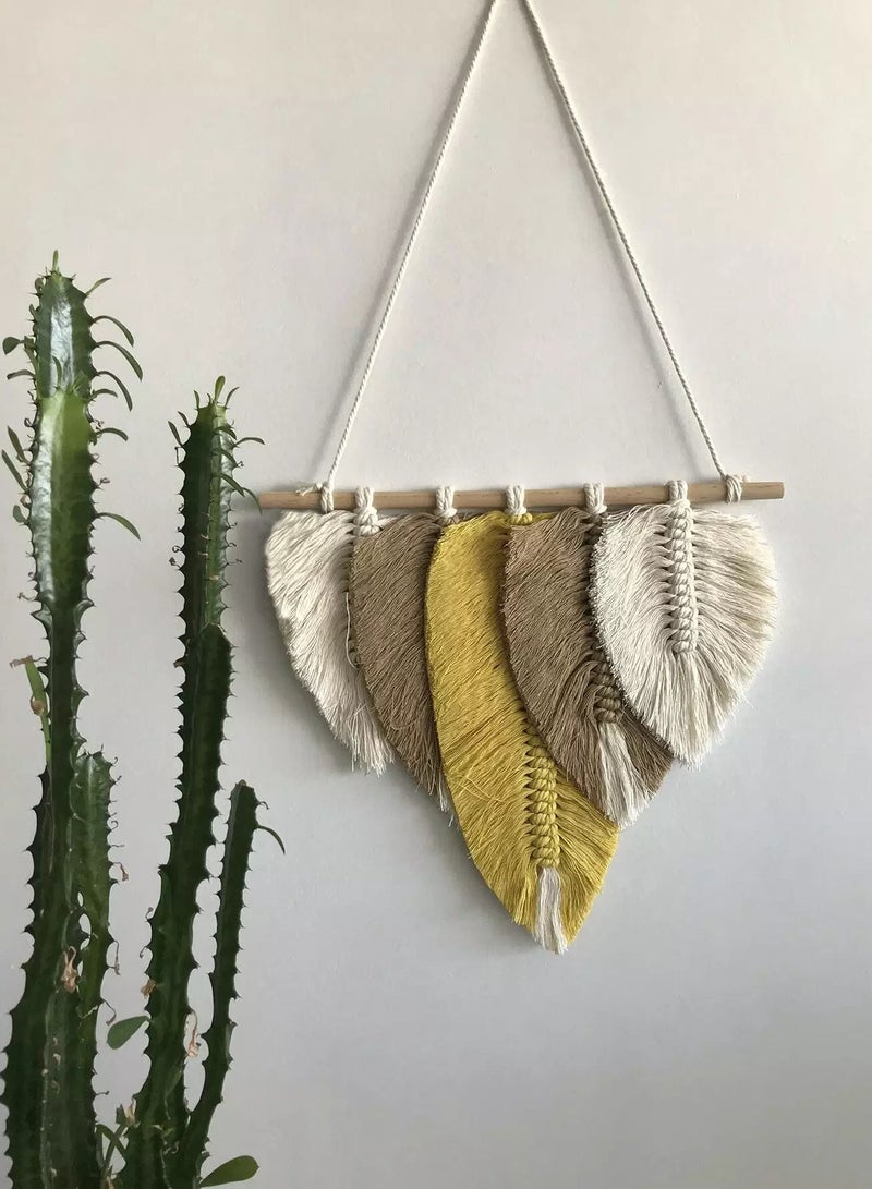 Rope Woven Leaf Wall Decor  - Image 1