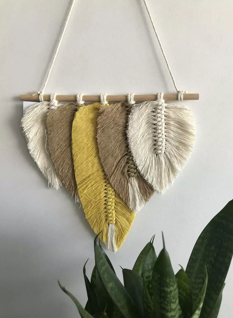 Rope Woven Leaf Wall Decor  - Image 3