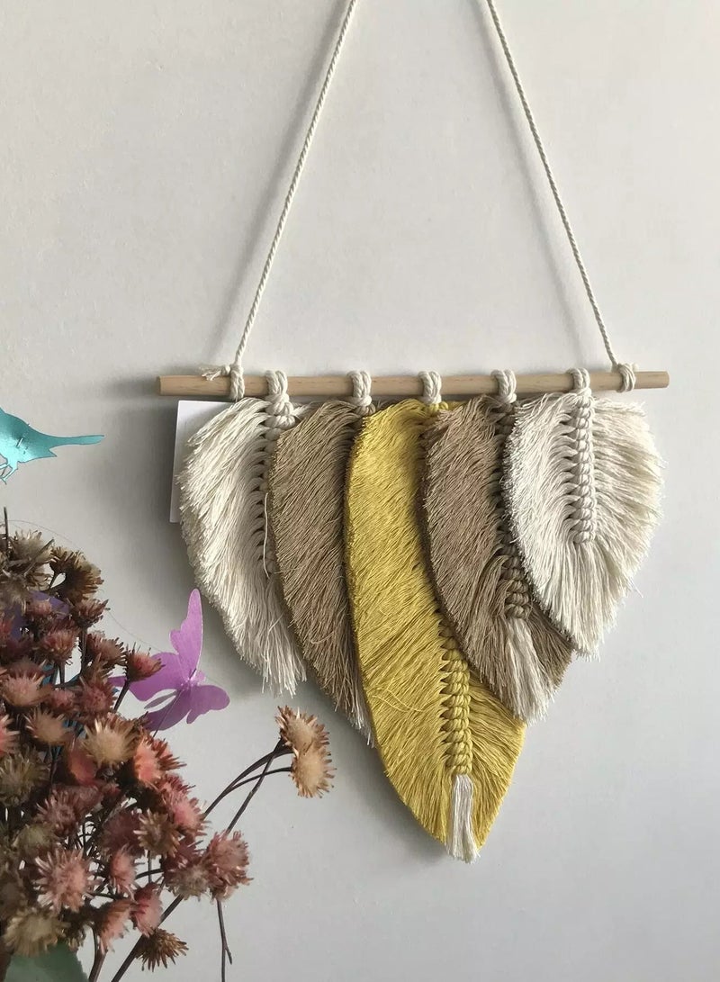 Rope Woven Leaf Wall Decor  - Image 4