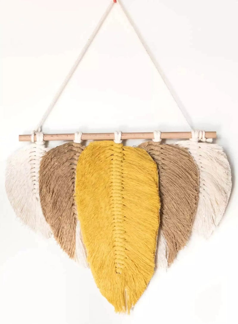 Rope Woven Leaf Wall Decor  - Image 2
