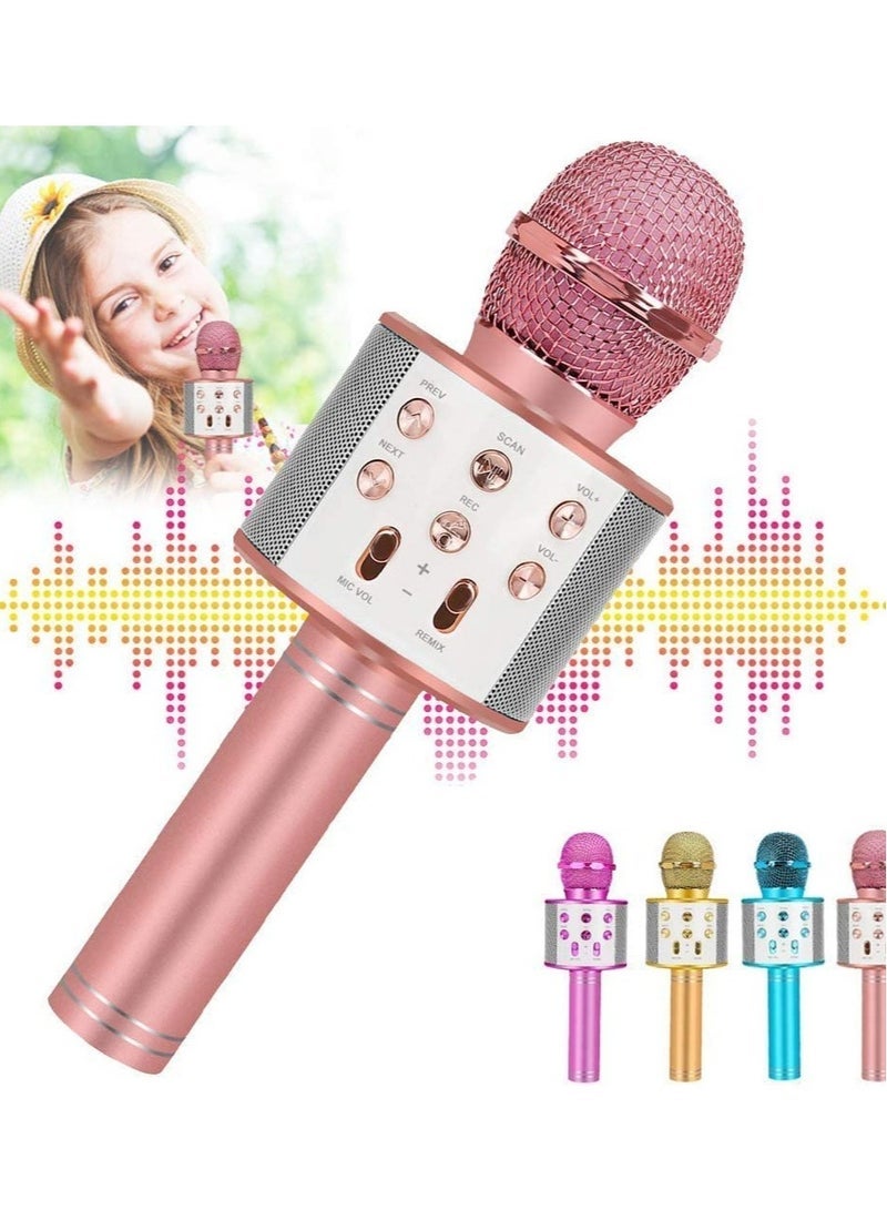 Bluetooth Karaoke Microphone Wireless,Portable Singing Microphone for Kids Adults,Karaoke Machine for Kids Toys,Birthday Gifts Ideas - Image 1