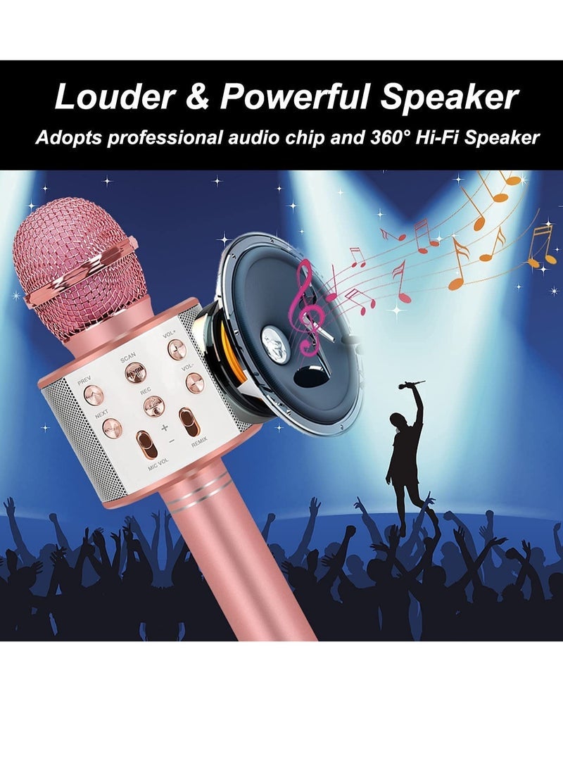 Bluetooth Karaoke Microphone Wireless,Portable Singing Microphone for Kids Adults,Karaoke Machine for Kids Toys,Birthday Gifts Ideas - Image 4