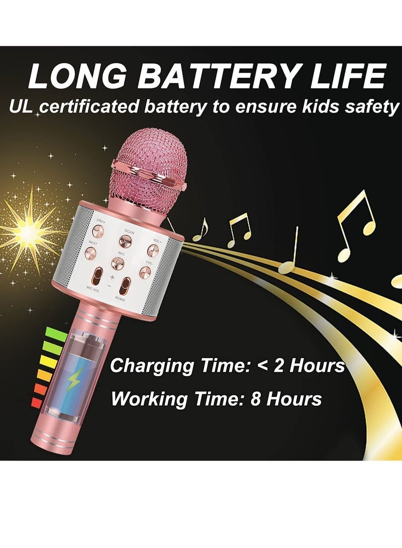 Bluetooth Karaoke Microphone Wireless,Portable Singing Microphone for Kids Adults,Karaoke Machine for Kids Toys,Birthday Gifts Ideas - Image 5