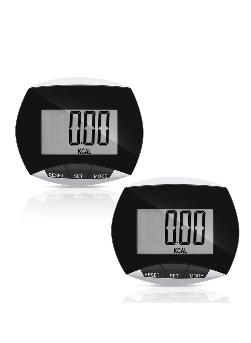 SOLARAE Portable Pedometer, LCD Digital Display Running Pedometer for Jogging Hiking Running Walking (2 Pack ) - Image 1