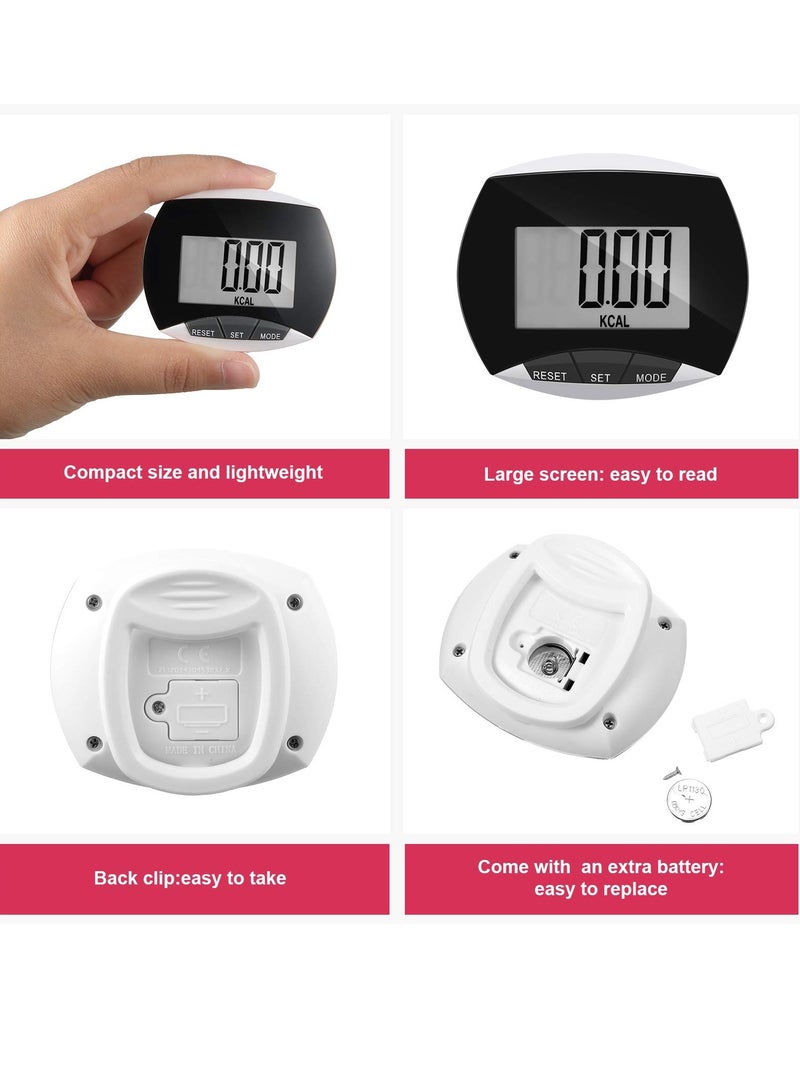 SOLARAE Portable Pedometer, LCD Digital Display Running Pedometer for Jogging Hiking Running Walking (2 Pack ) - Image 5