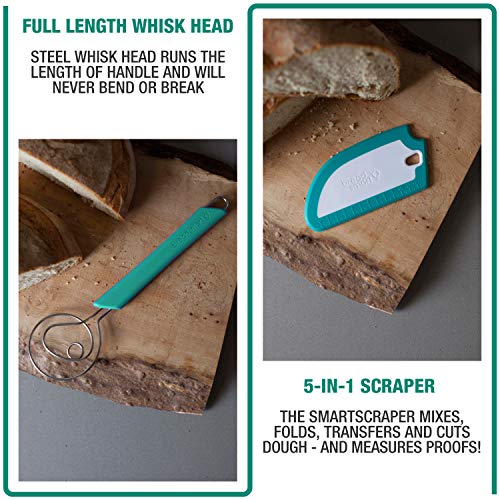 Breadsmart Artisan Bread Whisk and Bench Scraper Duo - Essential Dough Mixer Tools - Sourdough Bread Baking Supplies - Image 4