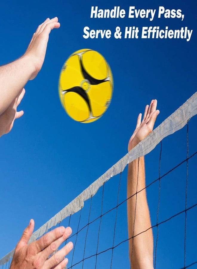 Vicky Jupiter Volleyball Exquisite Craft & Superior Hand Sewn Synthetic Material Built Ideal Ball for Training & Practising Sports- Yellow - Image 3