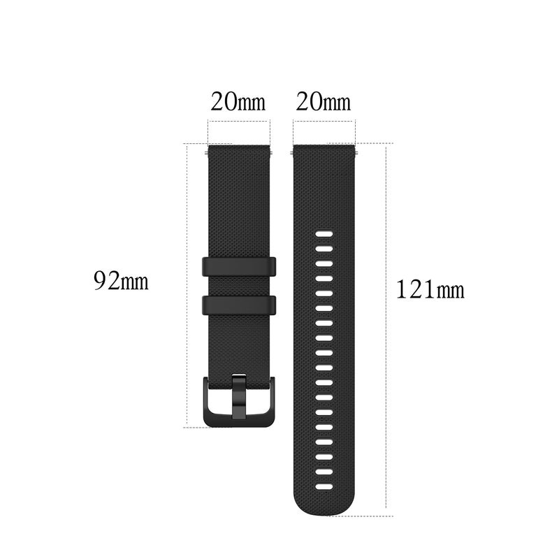 سوار ساعة Garmin Vivomove Hr Sport صغير من السيليكون الشبكي (رمادي) - Image 4
