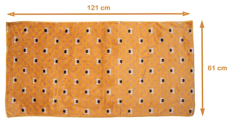 Uber World Kids Bath Towels Super Soft Coral Fleece 280 GSM 121 x 61 CM Carrot Orange Pack of 1 - Image 2