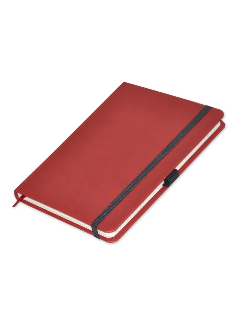 FIS Italian PU Cover Notebook, Size 13x21CM,,Single Line,96 Sheets,Ravenna,Maroon -FSNBEX13X21RMR - Image 1
