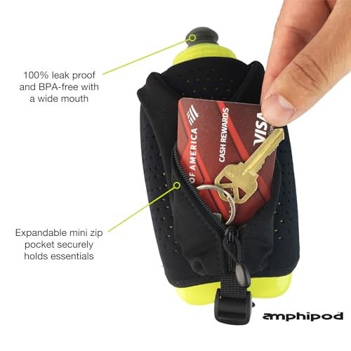 Amphipod Hydraform Ergo-Lite Handheld Water Bottle, BPA-Free Minimalist Insulated Hydration for Ultra-Running & Walking - Charcoal - 10.5 oz - Image 3
