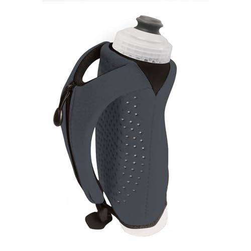 Amphipod Hydraform Ergo-Lite Handheld Water Bottle, BPA-Free Minimalist Insulated Hydration for Ultra-Running & Walking - Charcoal - 10.5 oz - Image 1