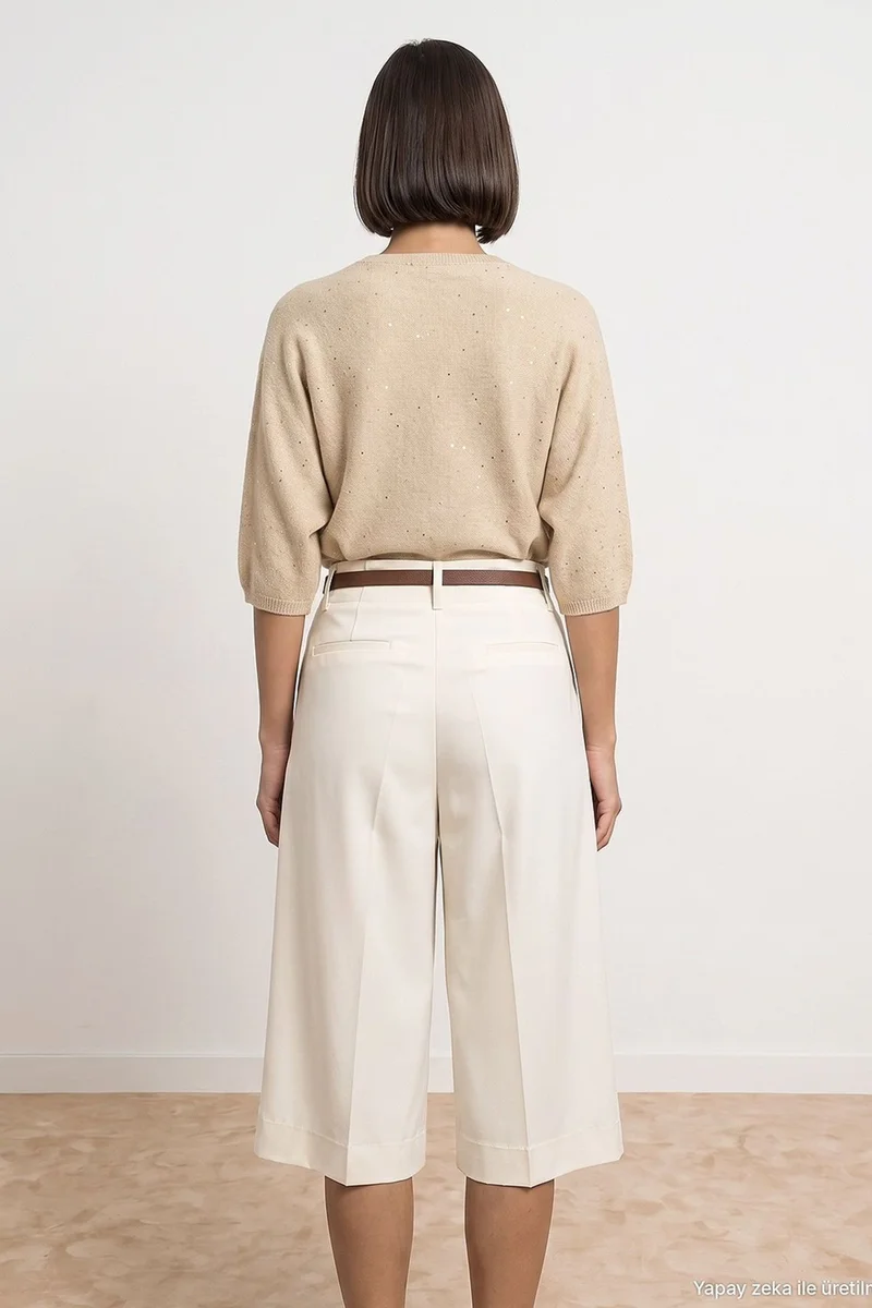 Dilvin Beige Natural DILVIN Women's Knit Sweater for Women | Best Price UAE