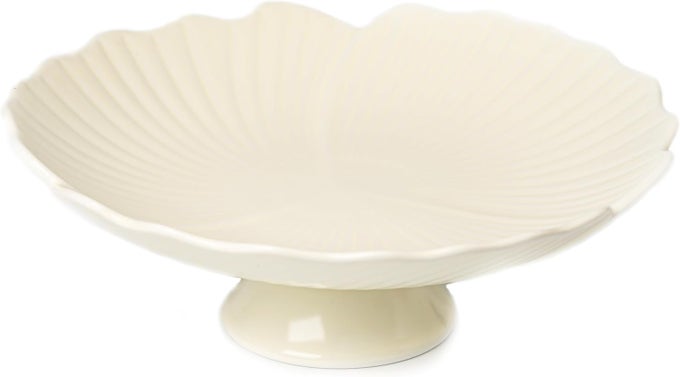 CERAMIC FRUIT BOWL FOR KITCHEN COUNTER DECORATIVE BOWL PEDESTAL BOWL FOOTED BOWL MODERN FRUIT BOWL LARGE FRUIT BOWL DECORATIVE BOWLS FOR HOME DCOR WHITE FRUIT BOWL 105