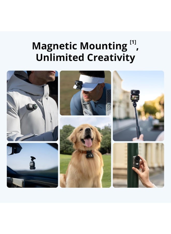 Osmo Nano Standard Combo (128GB), Small 4K/60fps Vlogging Camera with a 1/1.3″ Sensor, 143° Wide FOV Video, 200-Min Recording, Magnetic POV Cam 4K for Sports, Vlog, UAE Version, Official Warranty - Image 3