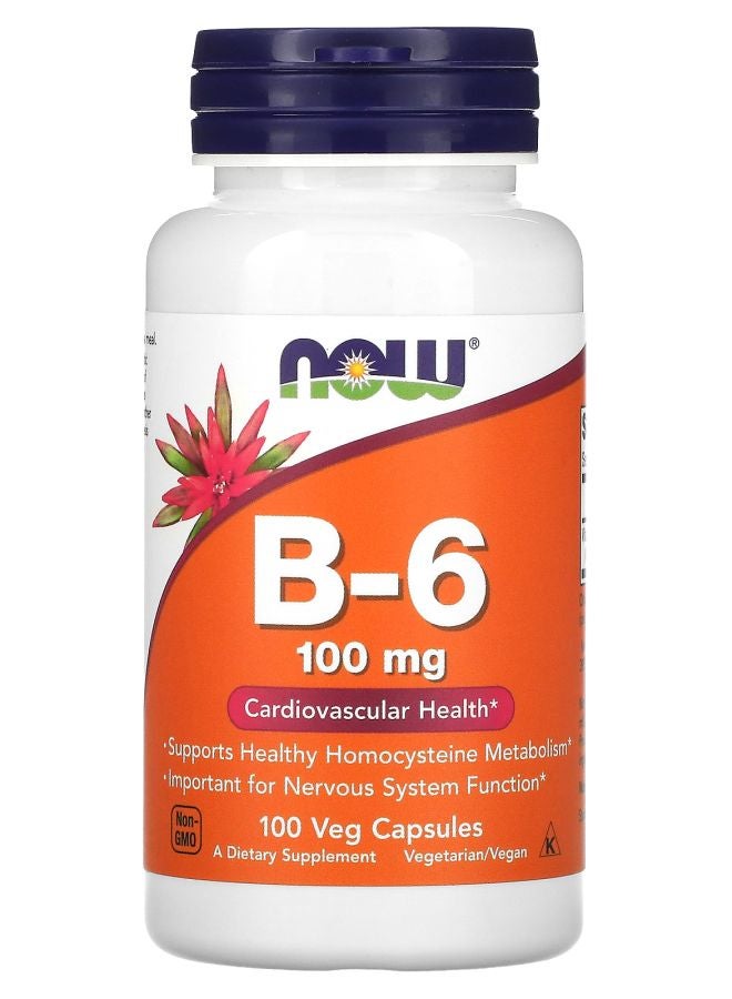 now B-6 100 mg 100 Veg Capsules