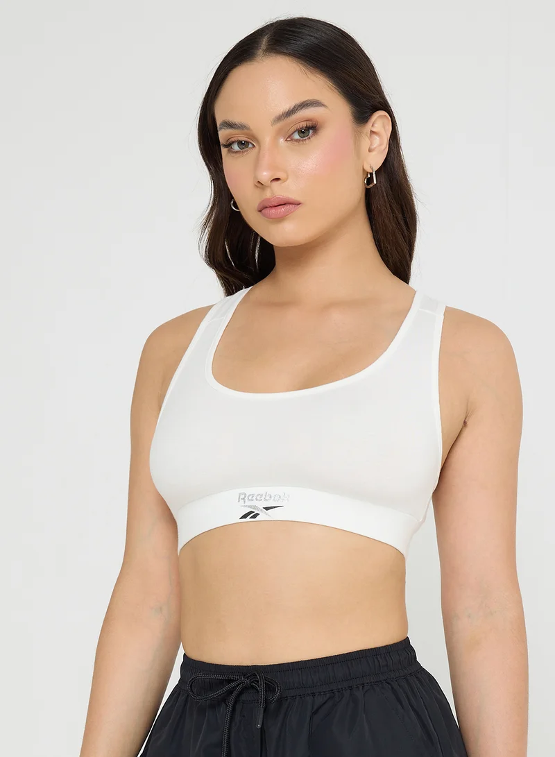 ريبوك Bristol Bra Top With Foil Logo Print