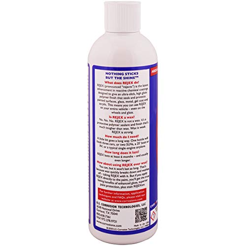 Corrosion Technologies تقنيات التآكل RejeX 61002 (16 أونصة سائلة) – لمسة نهائية لامعة تحمي | مادة مانعة للتسرب للطلاء والأسطح لجميع المركبات | تدوم 3 مرات أطول من أي شمع | لا شيء يلتصق سوى اللمعان!  - Image 3