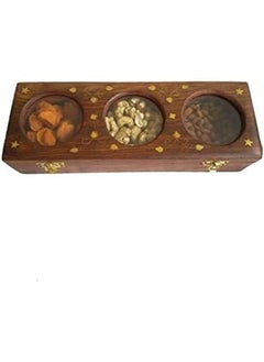 Home Decor Dry Fruit Box Wooden Box with 3 Removable Dry Fruits Containers for Storage and Glass Lid Almost Airtight Great Gift - pzsku/Z8D4E5AEE8D0F8F3ABAFBZ/45/_/1676370182/1c28145f-a65a-4c28-9095-5693ca92a482