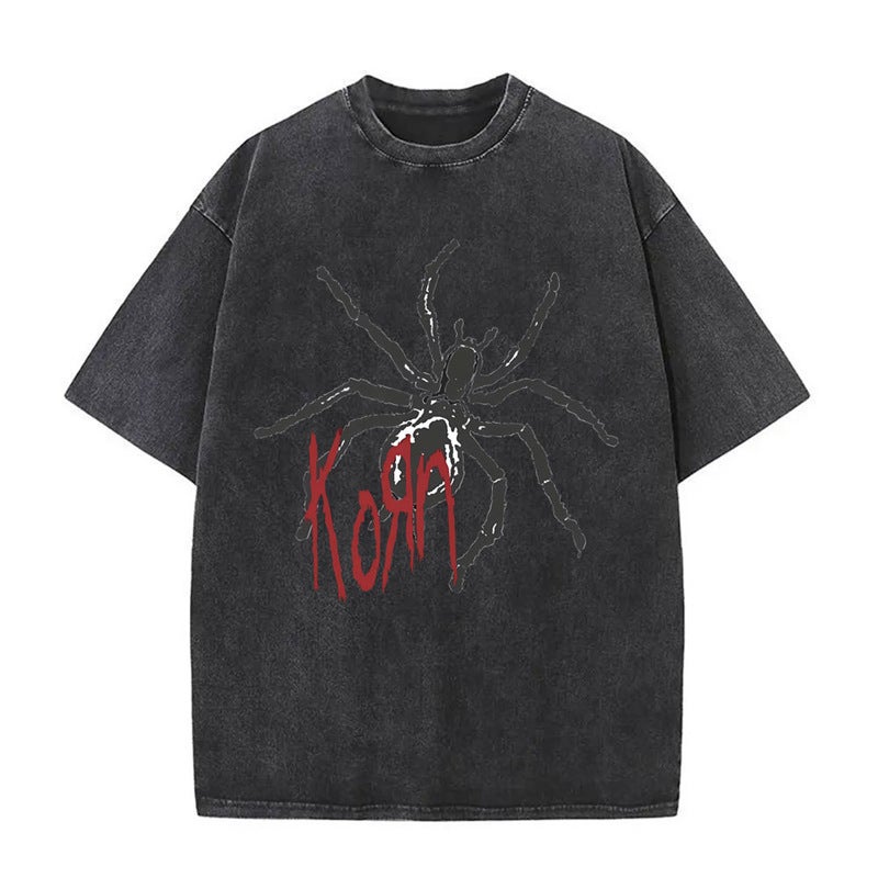 Washedmusicrockskmetalbandtvintagekornshirt-Serpent - Image 1