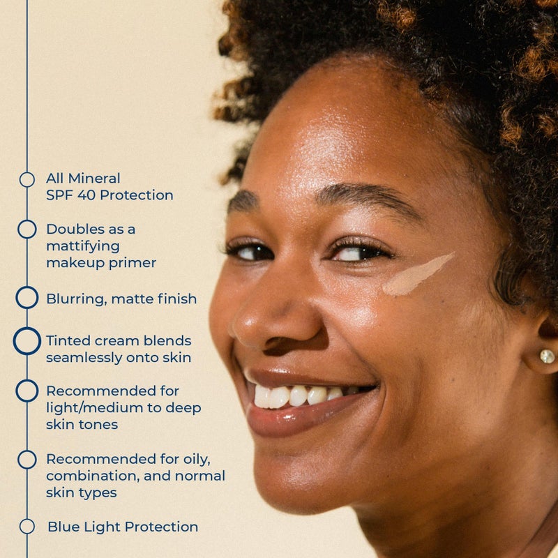 COTZ Face Prime & Protect Tinted Mineral Sunscreen and Facial Primer Broad Spectrum SPF 40; PA+++ 1.5 oz / 42.5 g. - Image 4