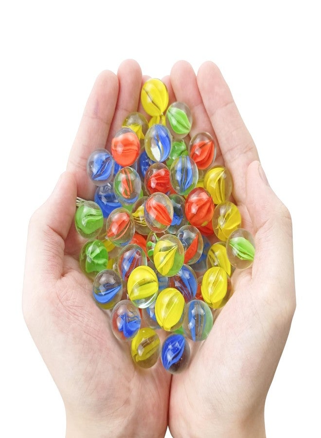 QMET 200PCS Glass Marbles - Marble Collection Cat Eye Mix 4 Colors 16mm for Marble Game & Home Decoration - Image 3