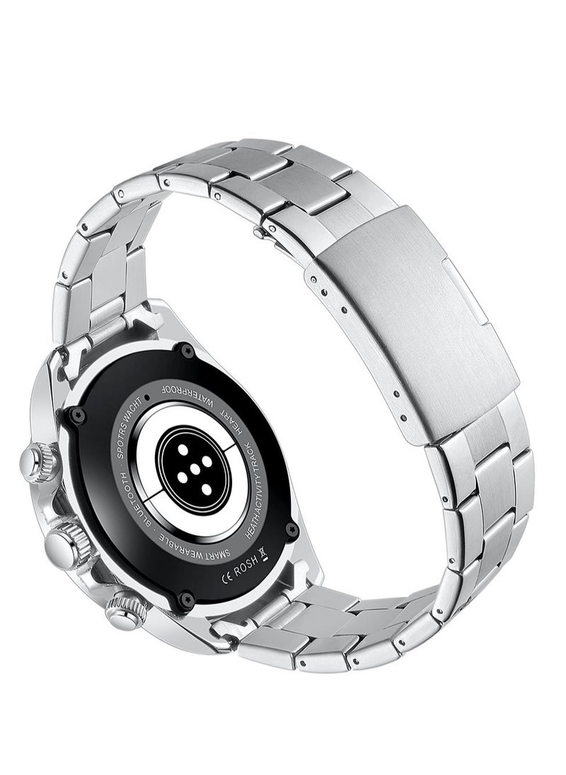 LESHP - Smart Watch 1.43-inch AMOLED Men's Smart Watch Women's Smart Watch with Bluetooth Make/Answer Phone Fitness Mode and Sleep Mode Multi application Message Reminder Multi language 460mAh - Image 1